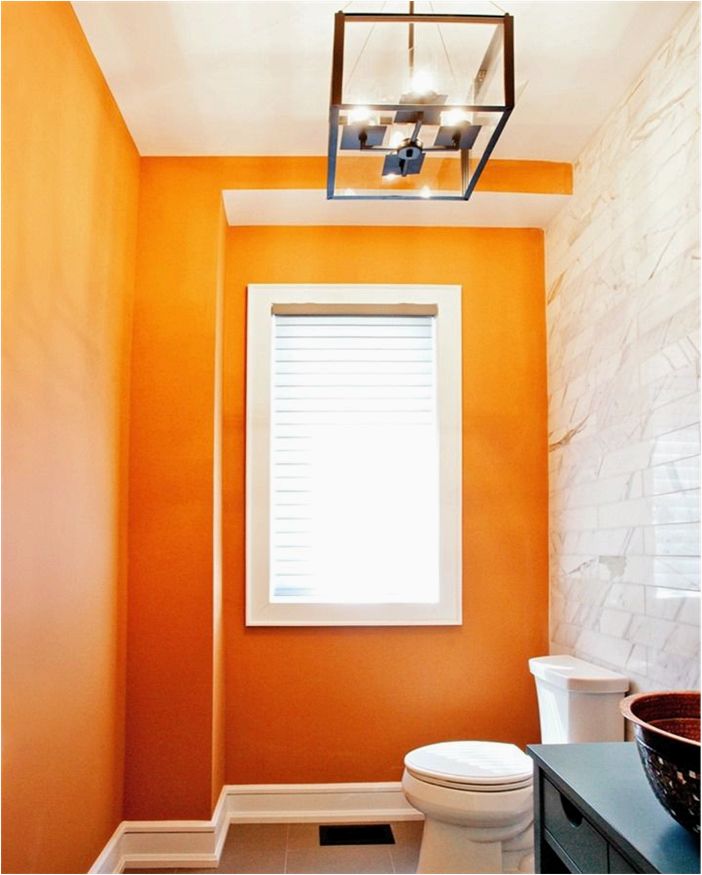 12 способов использования оранжевого цвета в ванной комнате