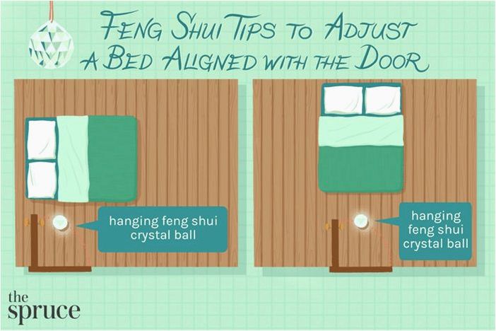 Советы фэн-шуй по размещению кровати на одной линии с дверью