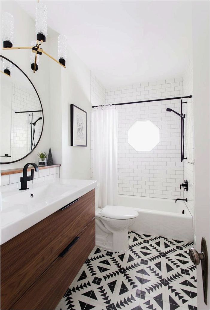 20 красивых ванных комнат с плиткой под плитку