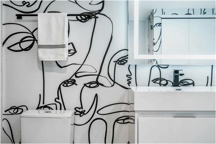 30 красивых идей обоев для ванной комнаты