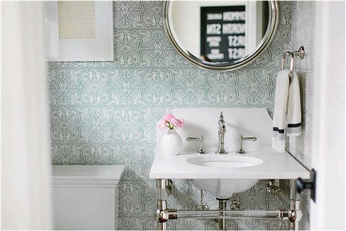 30 красивых идей обоев для ванной комнаты