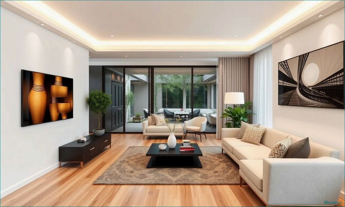 Современные идеи и стили дизайна для уютной гостиной комнаты