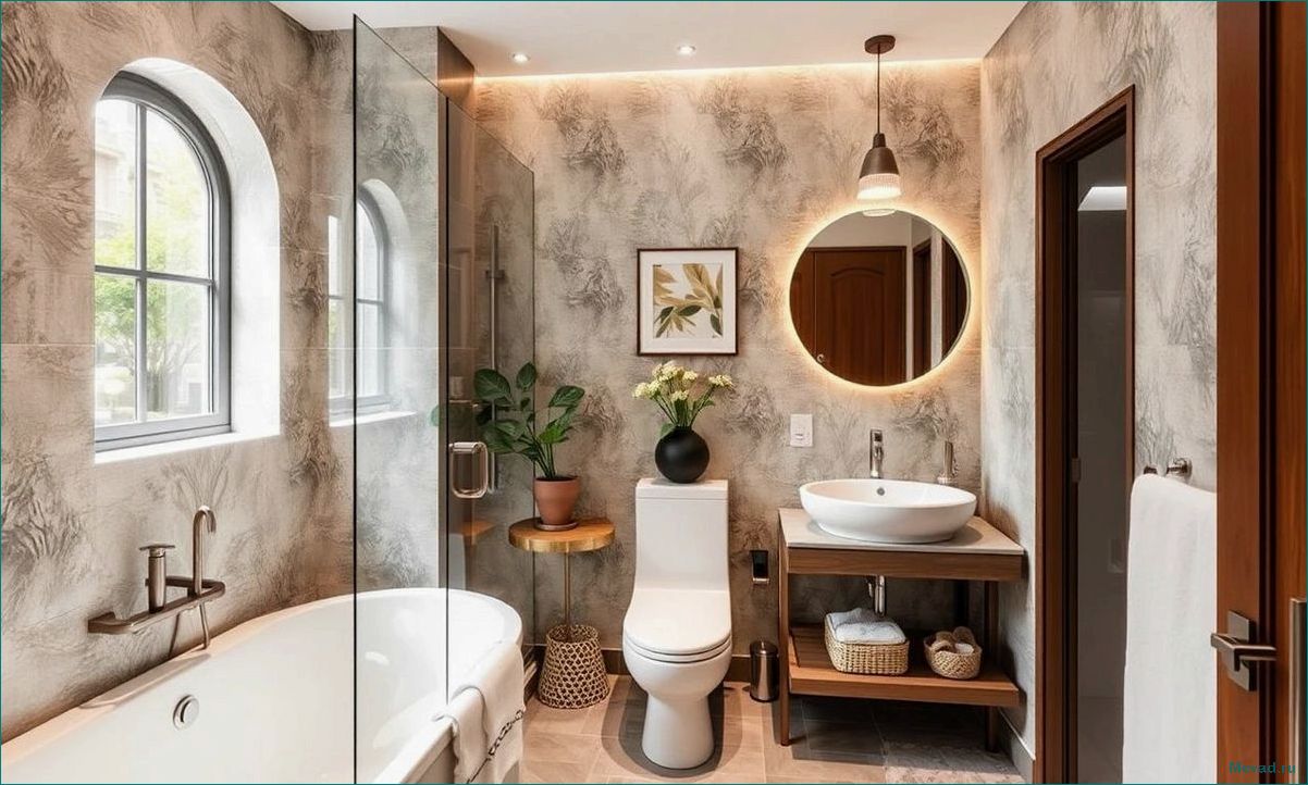 (идеи, дизайна, ванной, комнаты, создать) Идеи для дизайна ванной комнаты чтобы создать стильное и комфортное пространство