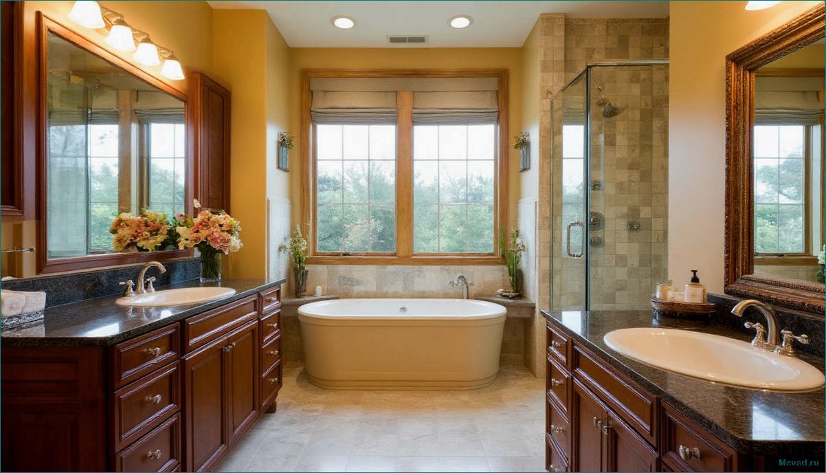 (идеи, дизайна, ванной, комнаты, создать) Идеи для дизайна ванной комнаты чтобы создать стильное и комфортное пространство