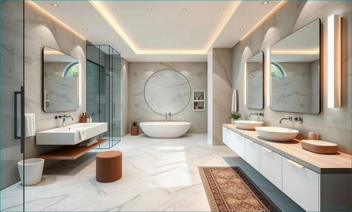 (идеи, дизайна, ванной, комнаты) Идеи для дизайна ванной комнаты которые придадут уют и стиль вашему пространству