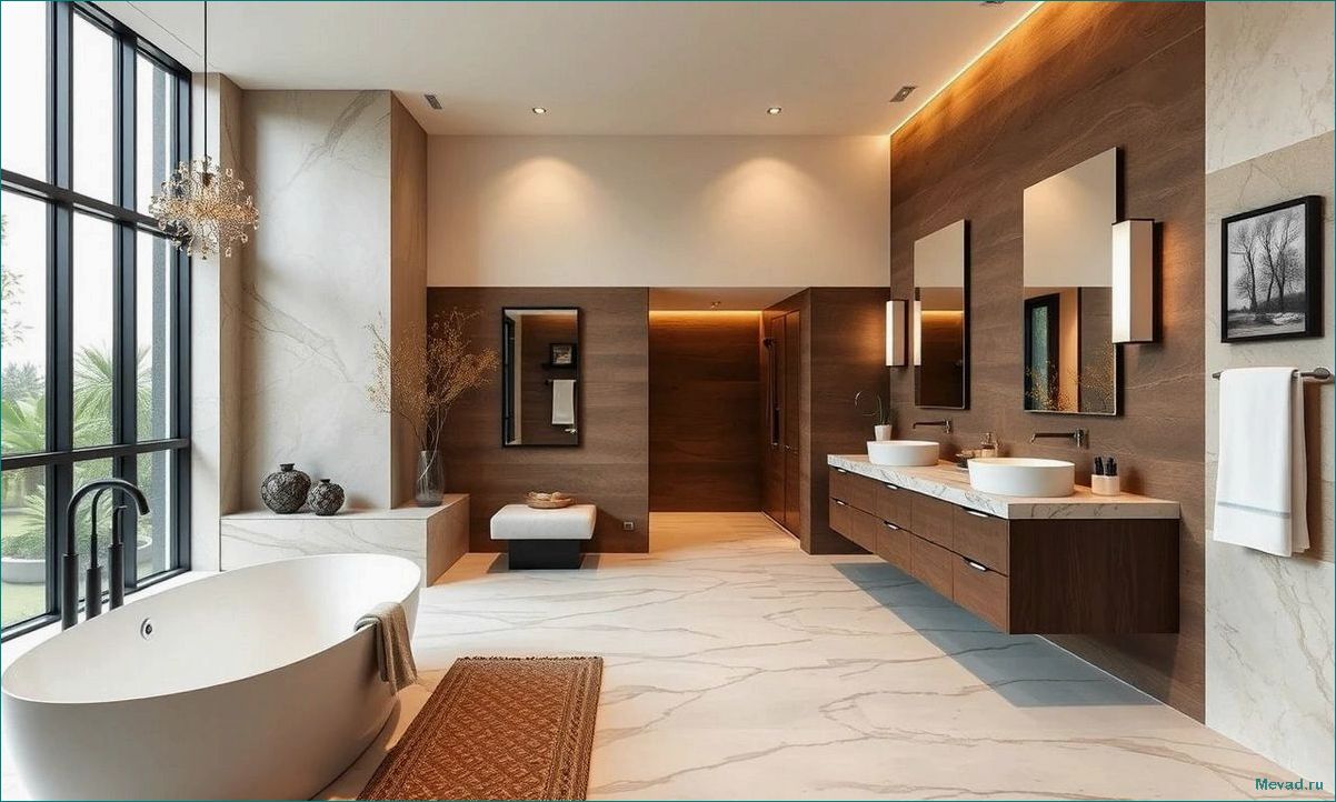 Современные идеи дизайна для ванной комнаты в разных стилях и решениях